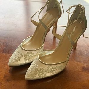 BellaBelleShoe Lace Ivory Wedding Shoe